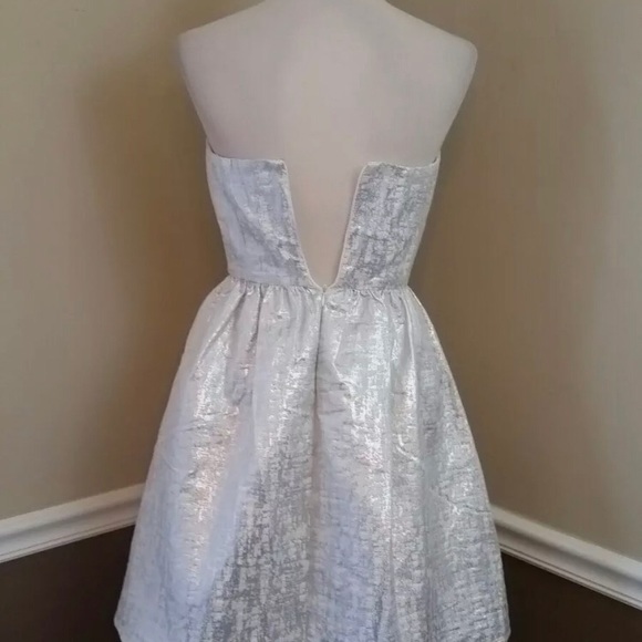 GORGEOUS Silver Strapless Wendy Bird ModCloth! - Picture 4 of 6